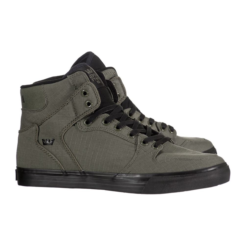 Baskets Montantes Supra Vaider Vert Olive Ripstop Homme | EHP-17520313